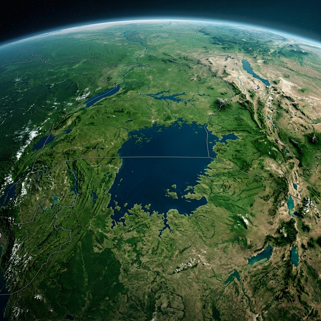 Lake Victoria aerial view